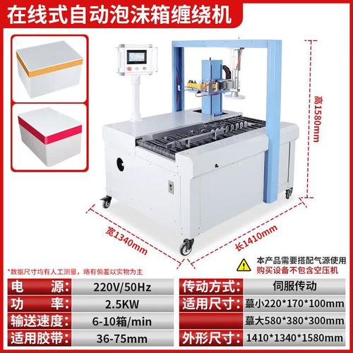 鐵牛自動膠帶纏繞封箱機臥式整圈纏繞紙箱封口透明膠帶一字十字多道封